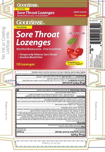 Good Sense Cherry Benzocaine 18ct Lozenges - GoodSense Cherry Benzocaine 18ct PN60001811  7 1 2021